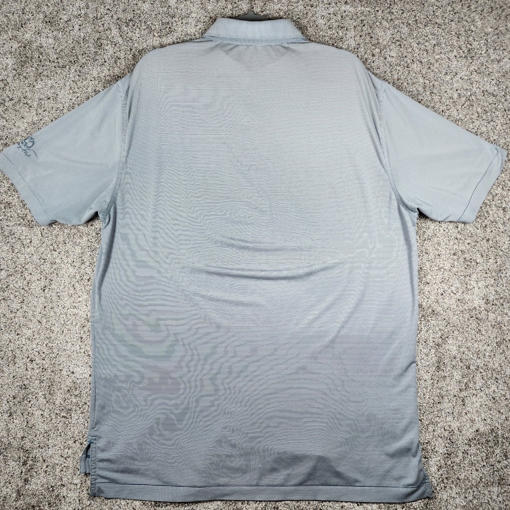 Peter Millar Polo Shirt Mens Large Striped Summer Comfort Golf Top Excellent - Picture 7 of 12